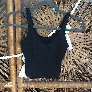 Lululemon black spotted align tank, worn, size 0, no damage